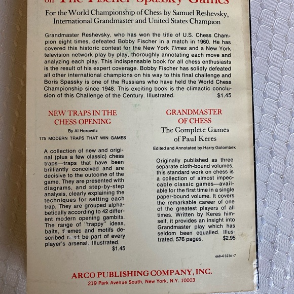 Chess in an Hour Softcover Book By Marshall&Chernev 1975 (1968) - Good Condition - Picture 7 of 8